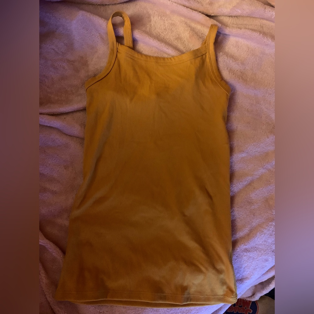 Plain Yellow Tank Top